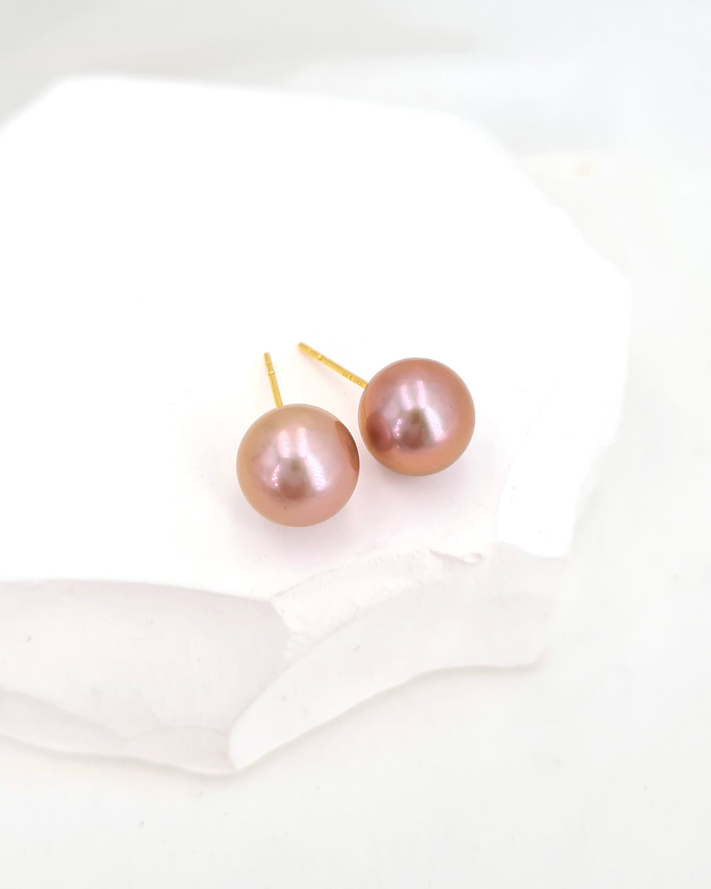Edison Pearl 18k Gold Stud Earrings - Minimalist Pearl Jewelry for Her