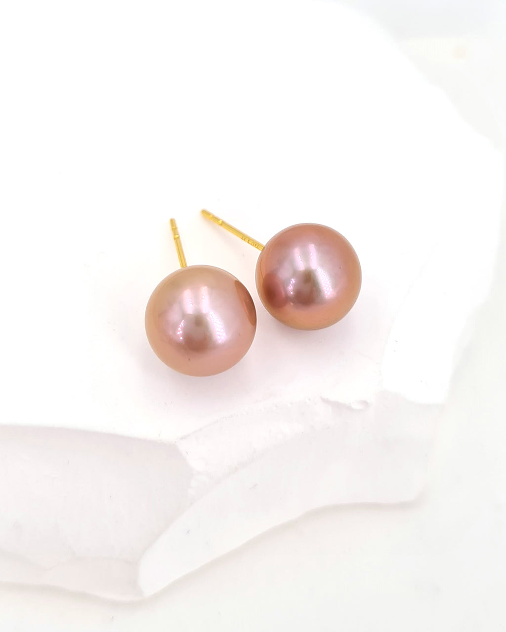 Edison Pearl 18k Gold Stud Earrings - Minimalist Pearl Jewelry for Her