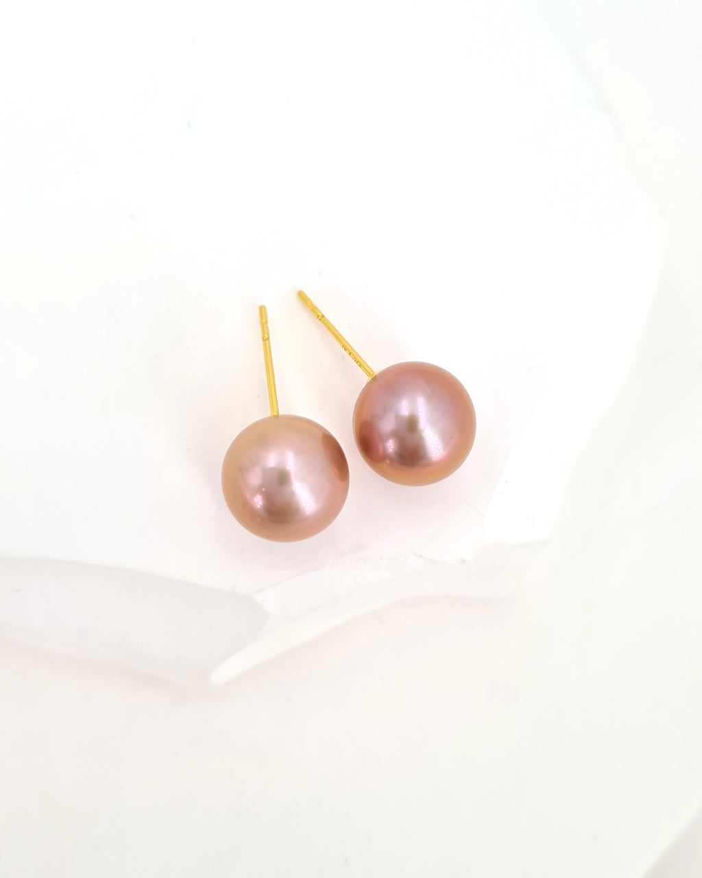 Edison Pearl 18k Gold Stud Earrings - Minimalist Pearl Jewelry for Her