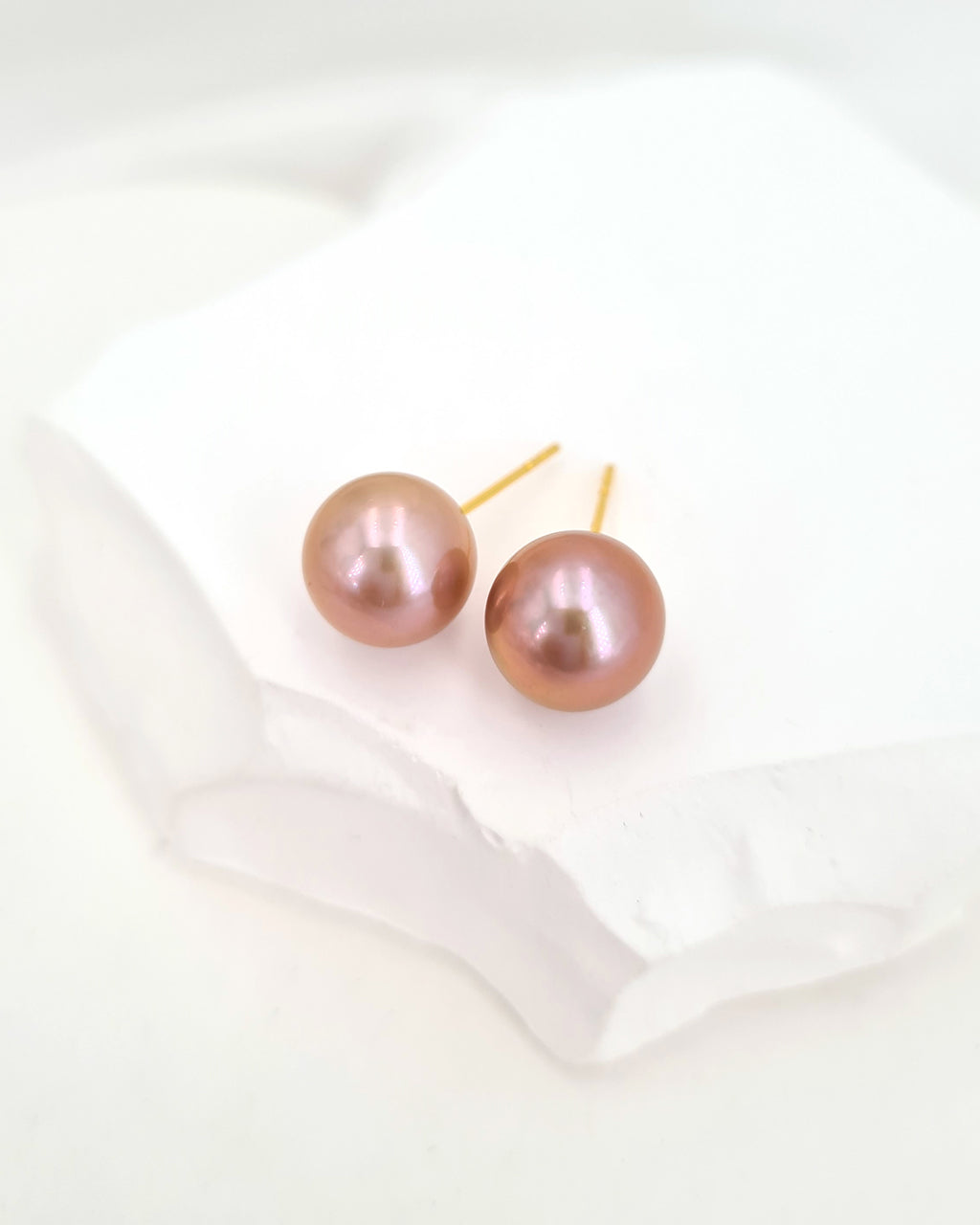 Edison Pearl 18k Gold Stud Earrings - Minimalist Pearl Jewelry for Her