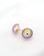 12mm+ Freshwater Mabe Pearl Stud Earrings - Purple Pink | Modern Pearl Jewelry