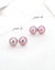 12mm+ Freshwater Mabe Pearl Stud Earrings - Purple Pink | Modern Pearl Jewelry