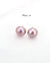 12mm+ Freshwater Mabe Pearl Stud Earrings - Purple Pink | Modern Pearl Jewelry