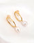 Clip-on Earrings with Edison Baroque Metallic White Pearls - Long Oval Pearl Jewelry | Singapore