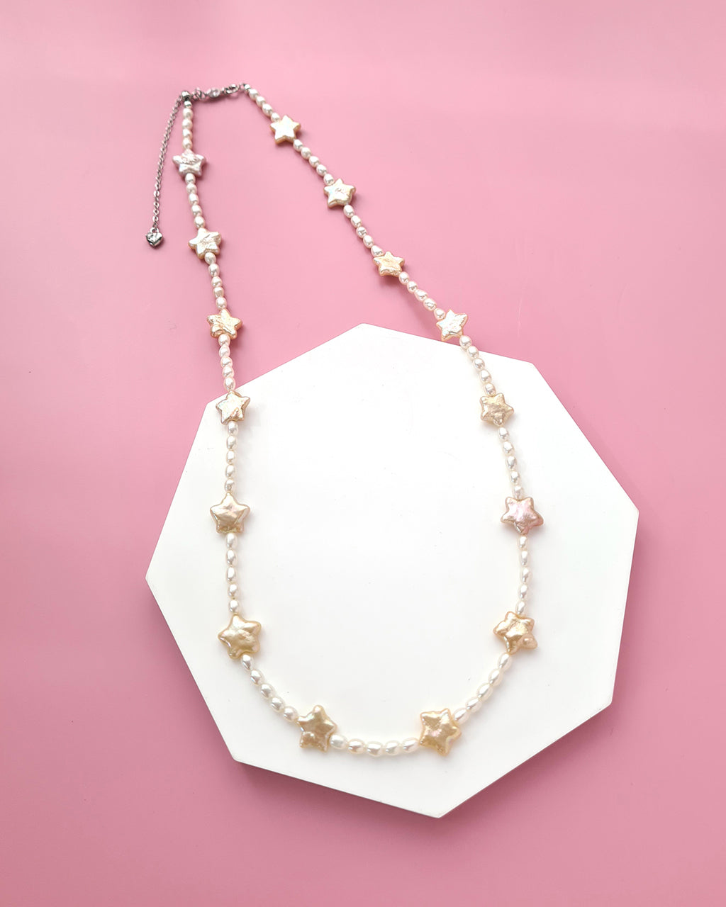 Whimsical Freshwater Star Pearl Strand Necklace, Modern Pearl Jewelry in Singapore