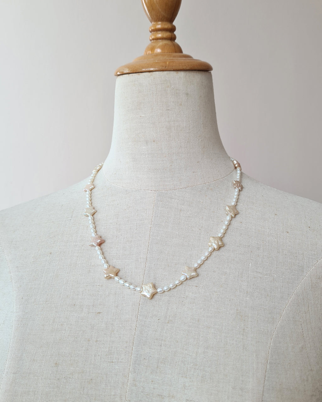 Whimsical Freshwater Star Pearl Strand Necklace, Modern Pearl Jewelry in Singapore