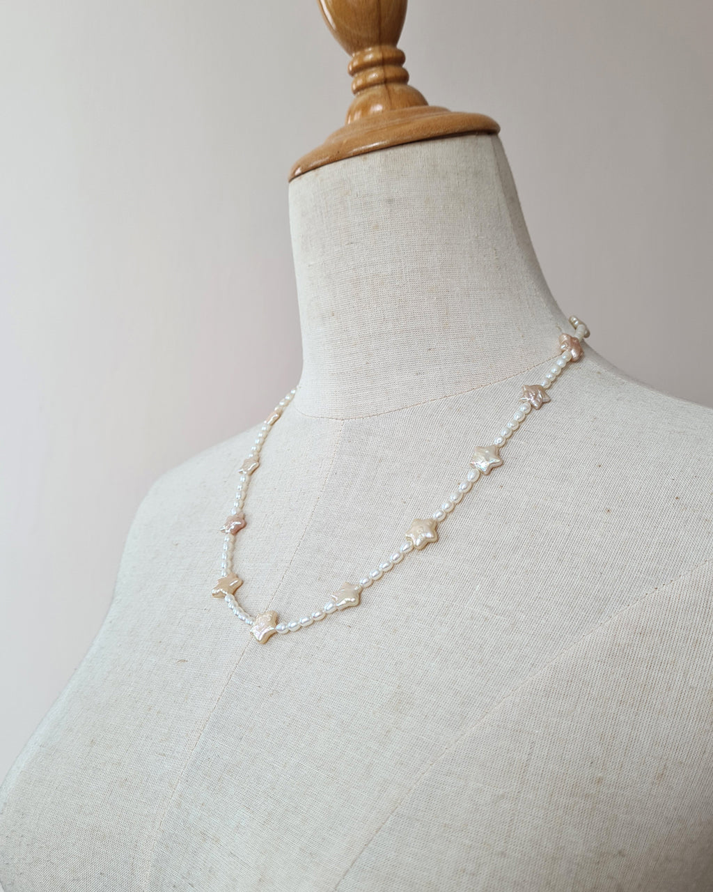Whimsical Freshwater Star Pearl Strand Necklace, Modern Pearl Jewelry in Singapore