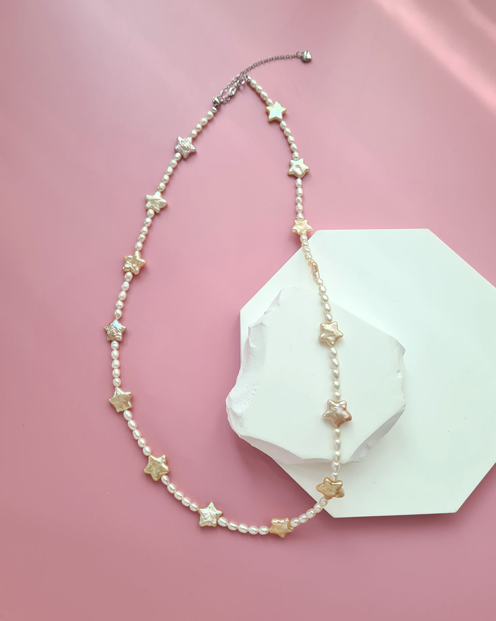 Whimsical Freshwater Star Pearl Strand Necklace, Modern Pearl Jewelry in Singapore