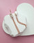Metallic White Large Baroque Pearl Earrings - Minimalist in Rose Gold