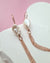 Metallic White Large Baroque Pearl Earrings - Minimalist in Rose Gold