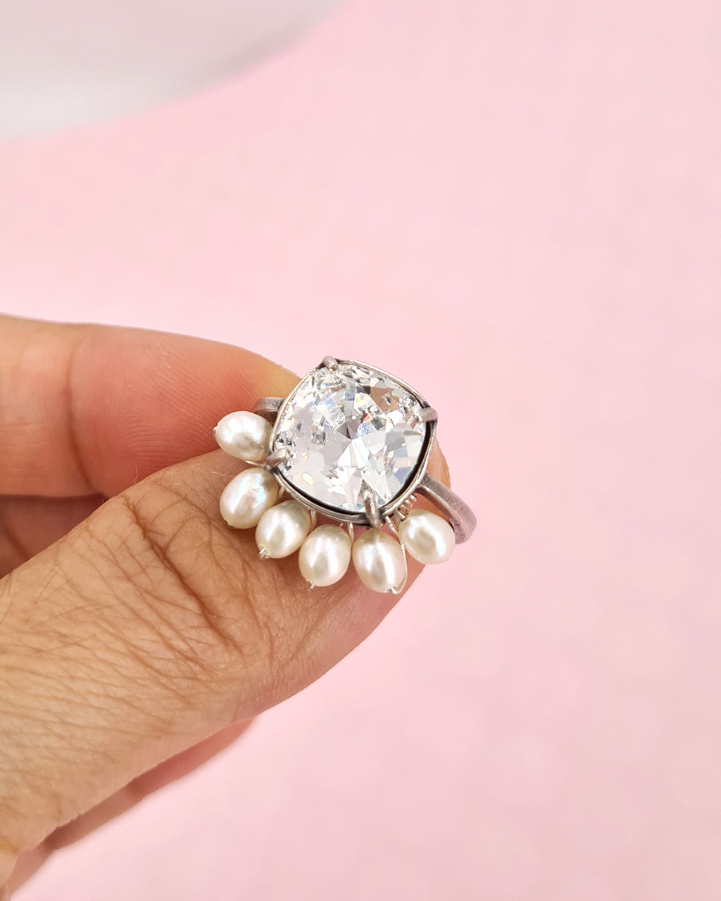 Cushion cut cocktail store ring