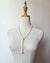 Metallic Pinkish Gold Pearl Long Strand Necklace - 27 inch Classic Knotted Pearl Jewelry