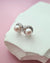 White Freshwater Pearl Earrings with Filigree Silver Studs, Pearl Jewelry in Singapore