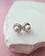 White Freshwater Pearl Earrings with Filigree Silver Studs, Pearl Jewelry in Singapore