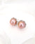 Edison Pearl Stud Earrings - Soft Pink Freshwater Pearl Stud Earrings handmade in Singapore