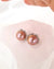 Edison Pearl Stud Earrings - Soft Pink Freshwater Pearl Stud Earrings handmade in Singapore