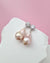 Metallic Pink Baroque Pearl Earrings - Wedding Bridal Pearl Jewelry for Brides and Bridesmaids | Singapore