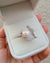 White Pearl Tulip Leaf Ring | Elegant Timeless Pearl Jewelry | Affordable Luxury