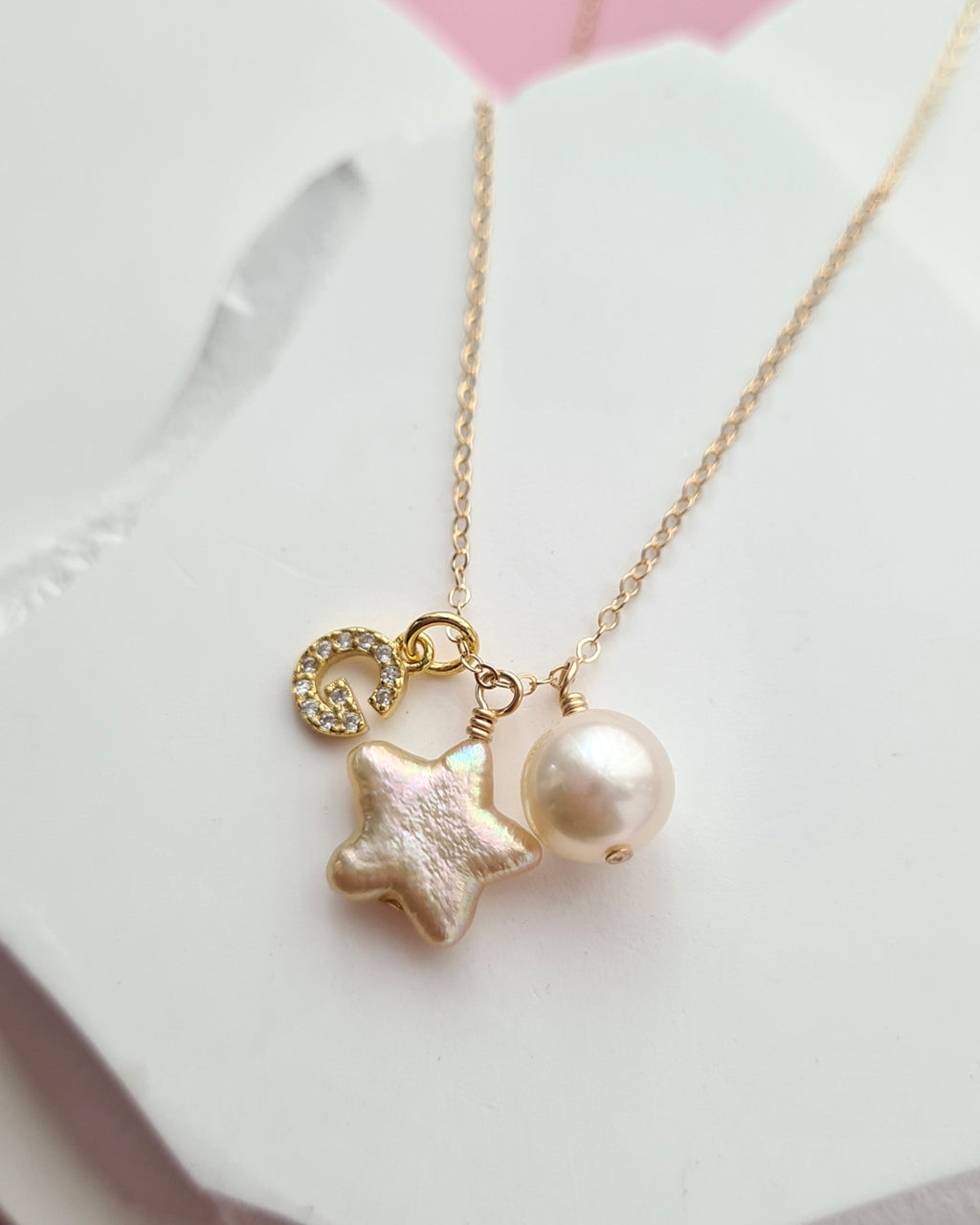 Fun Cute Girls Jewelry with Star Pearl Personalised Letter Charm Glitz And Love