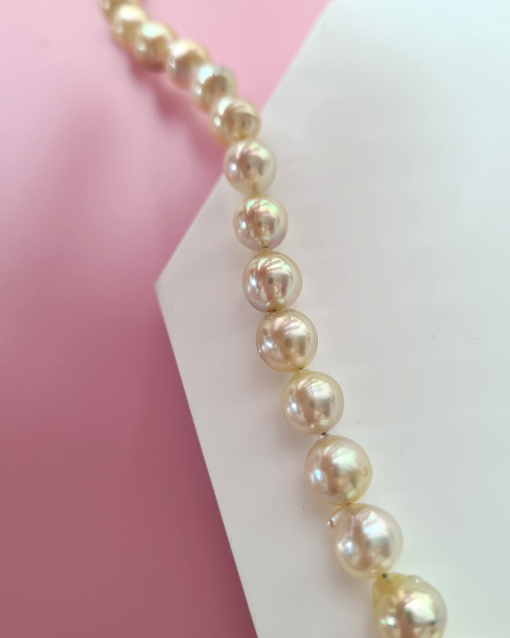 Gold Akoya Pearl Strand Necklace, Handmade Timeless Pearl Jewelry in Singapore