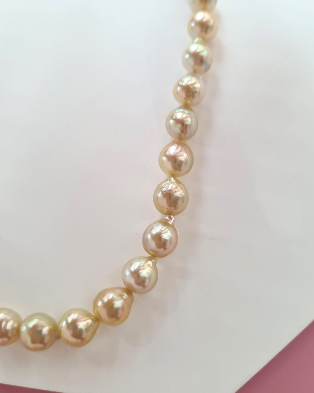 Gold Akoya Pearl Strand Necklace, Handmade Timeless Pearl Jewelry in Singapore