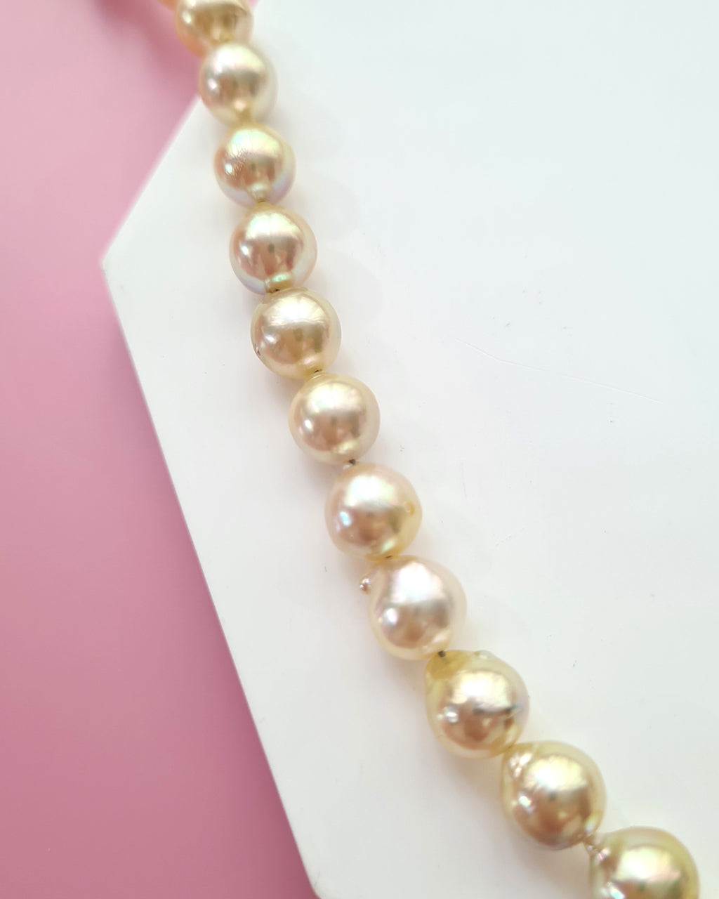 Gold Akoya Pearl Strand Necklace, Handmade Timeless Pearl Jewelry in Singapore