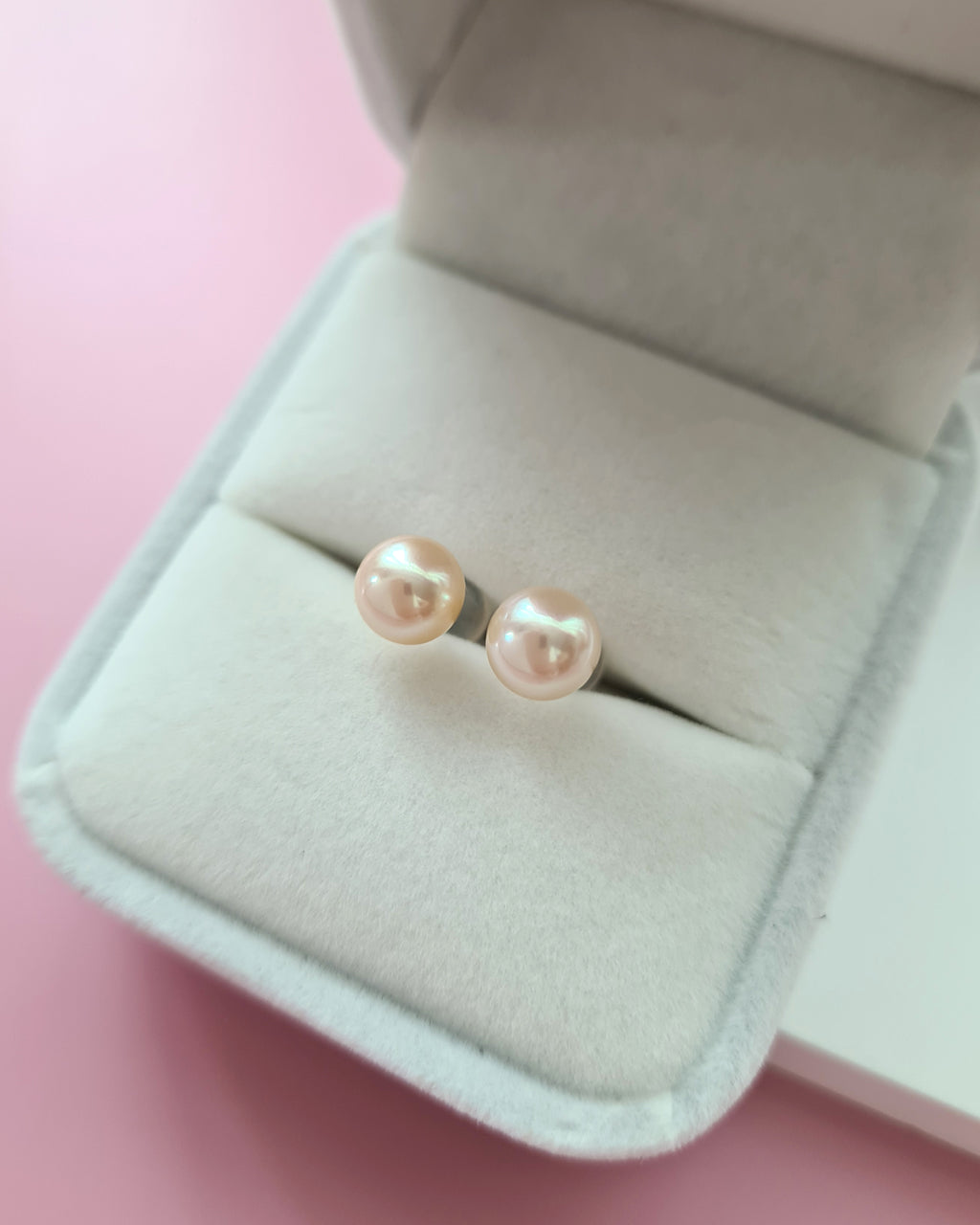 6.7mm Natural Queen Gold Akoya Sea Pearl 18K Gold Stud Earrings, 6.5mm - 7mm Pearl Jewery