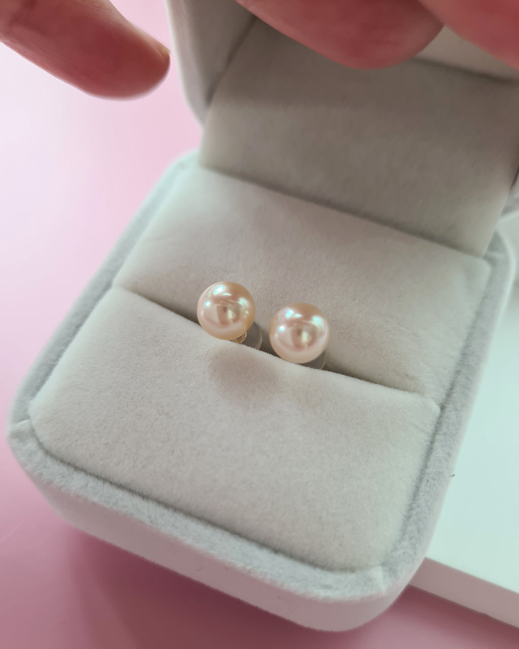 6.7mm Natural Queen Gold Akoya Sea Pearl 18K Gold Stud Earrings, 6.5mm - 7mm Pearl Jewery