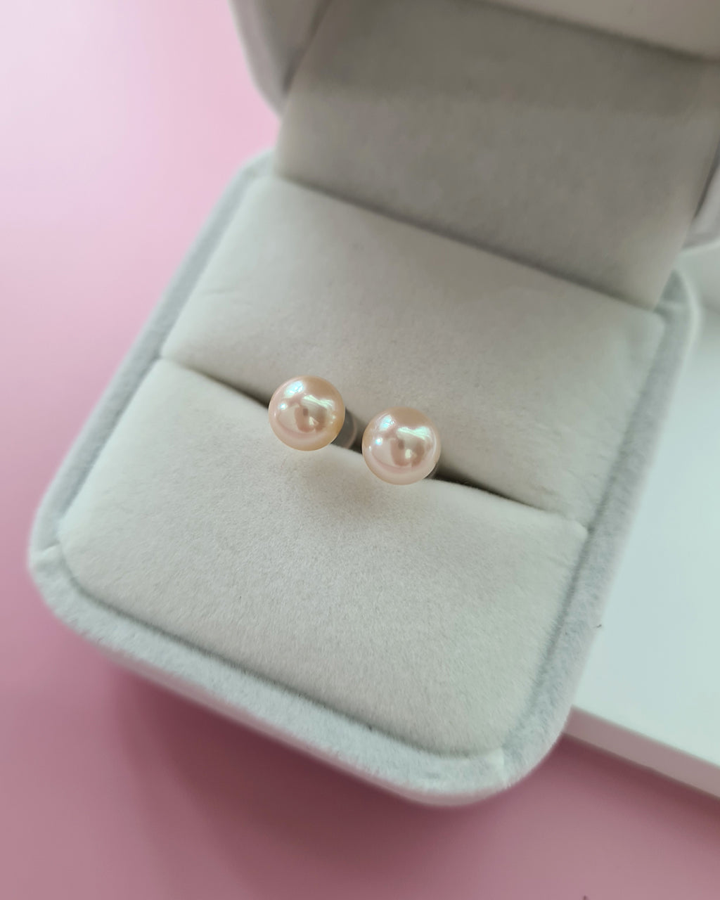6.7mm Natural Queen Gold Akoya Sea Pearl 18K Gold Stud Earrings, 6.5mm - 7mm Pearl Jewery