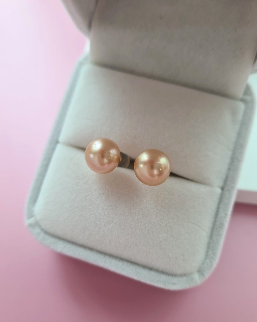 8.6m Golden South Sea Pearl 18K Gold Stud Earrings, Minimalist Pearl Studs