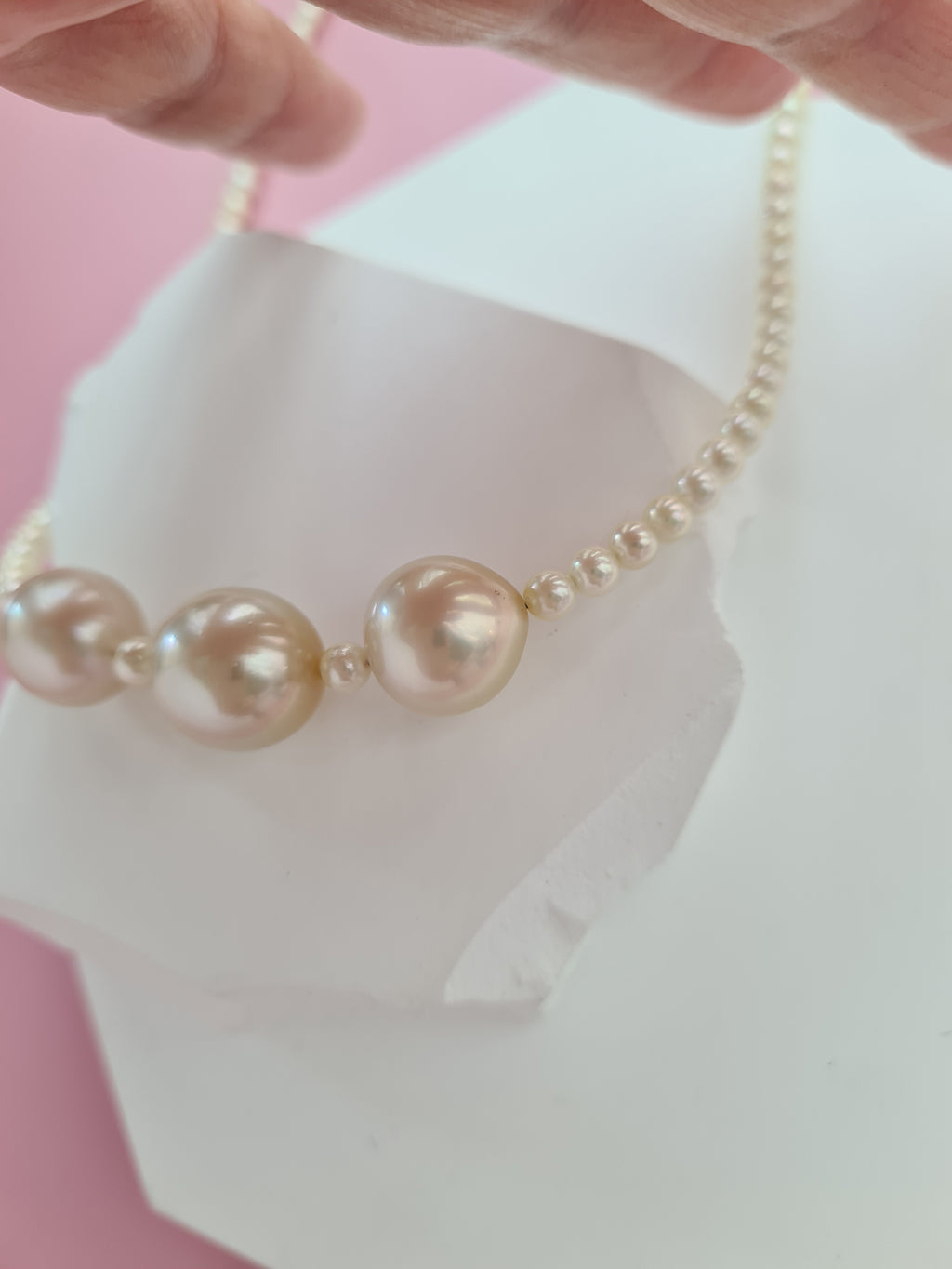 Gold South Sea Pearl and Baby Gold Akoya Pearl Strand Necklace
