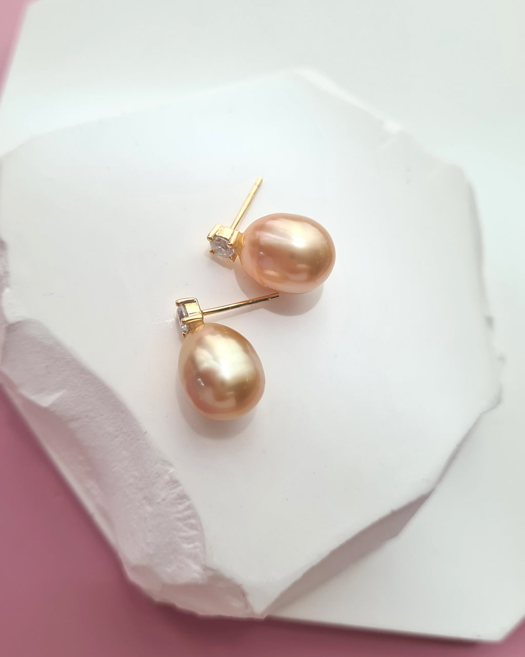Gold South Sea Pearl Earrings - Classic Princess Pearl Earrings Pearl Jewelry