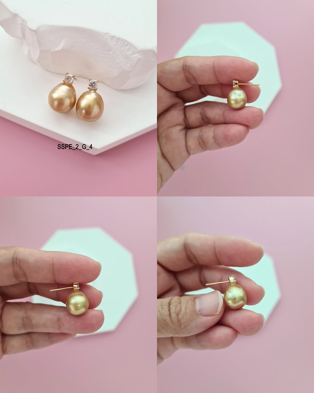 Gold South Sea Pearl Earrings - Classic Princess Pearl Earrings Pearl Jewelry