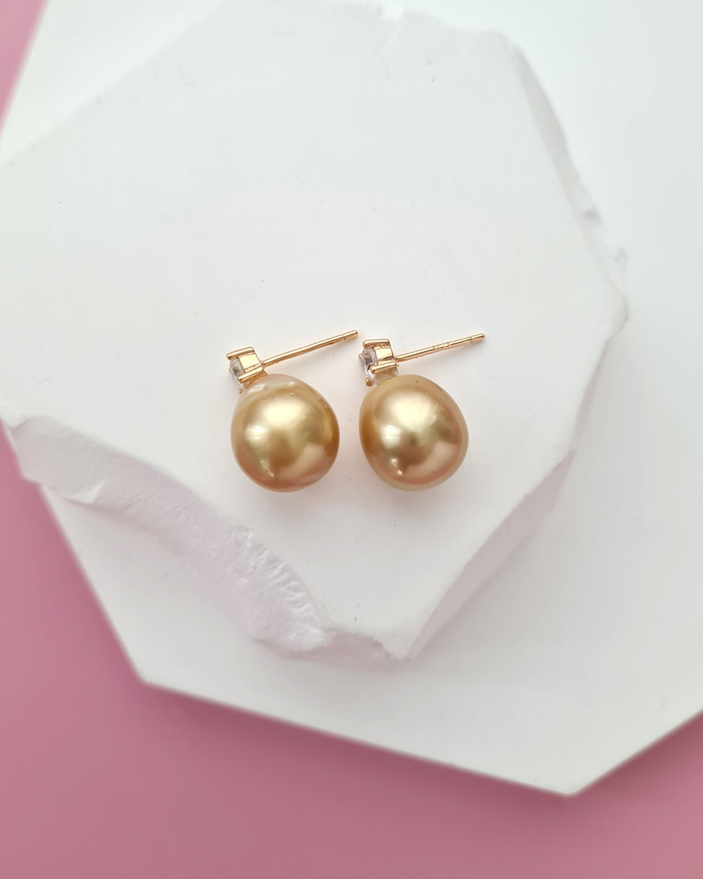 Gold South Sea Pearl Earrings - Classic Princess Pearl Earrings Pearl Jewelry