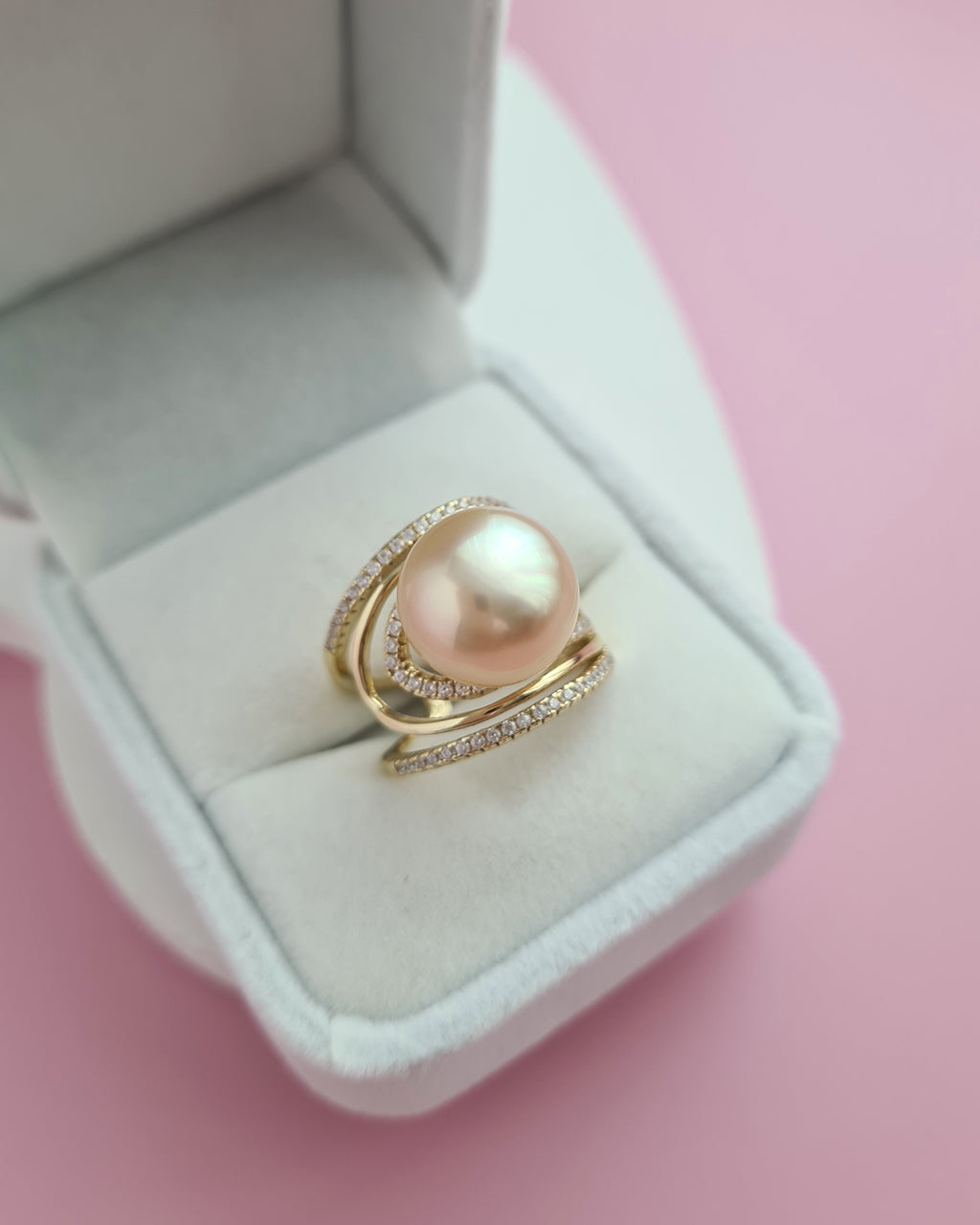 Gold South Sea Pearl Ring - 12.7mm, Handmade Pearl Jewelry in Singapore