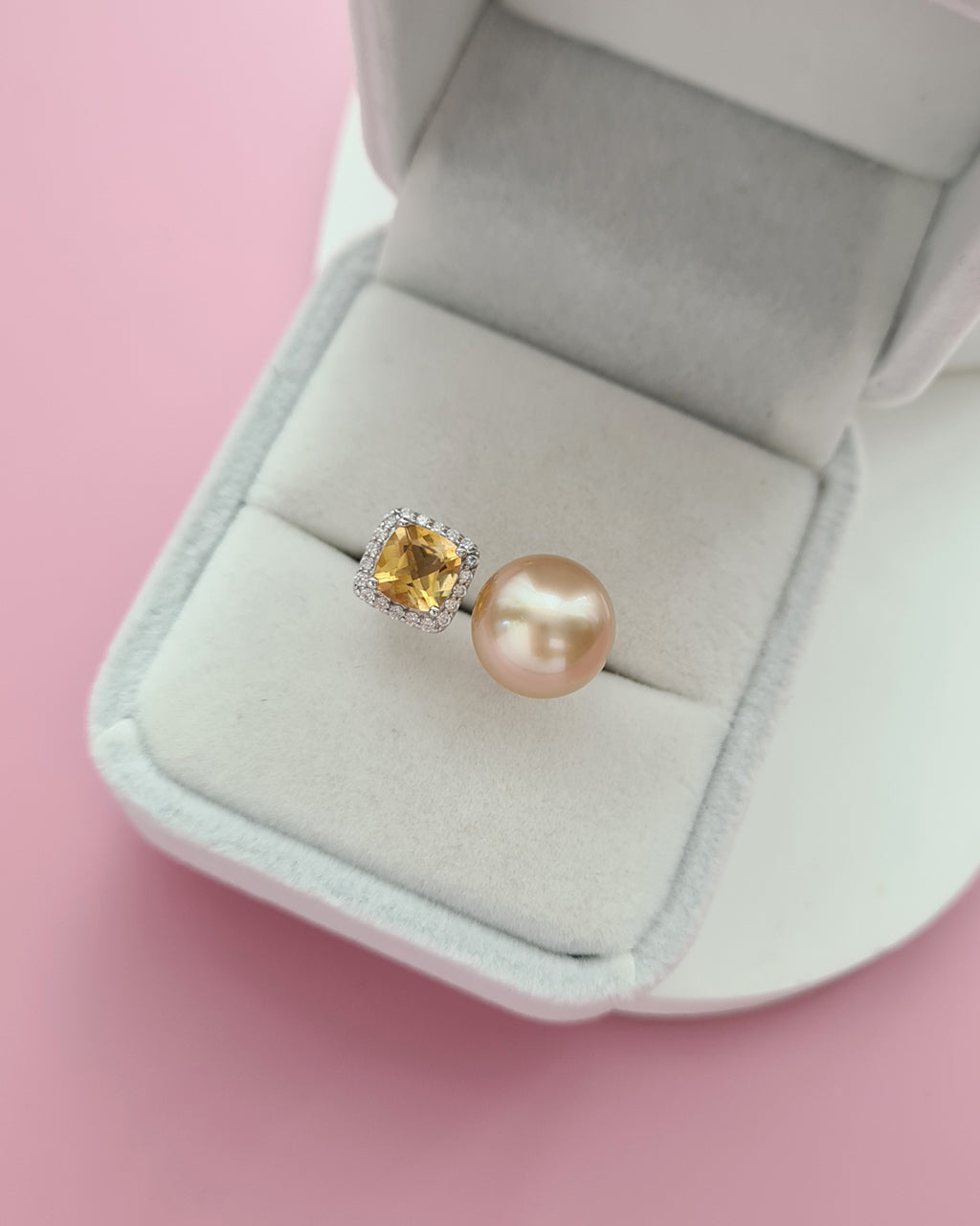 Gold South Sea Pearl Ring - Open Ring, Handmade Pearl Jewelry in Singapore