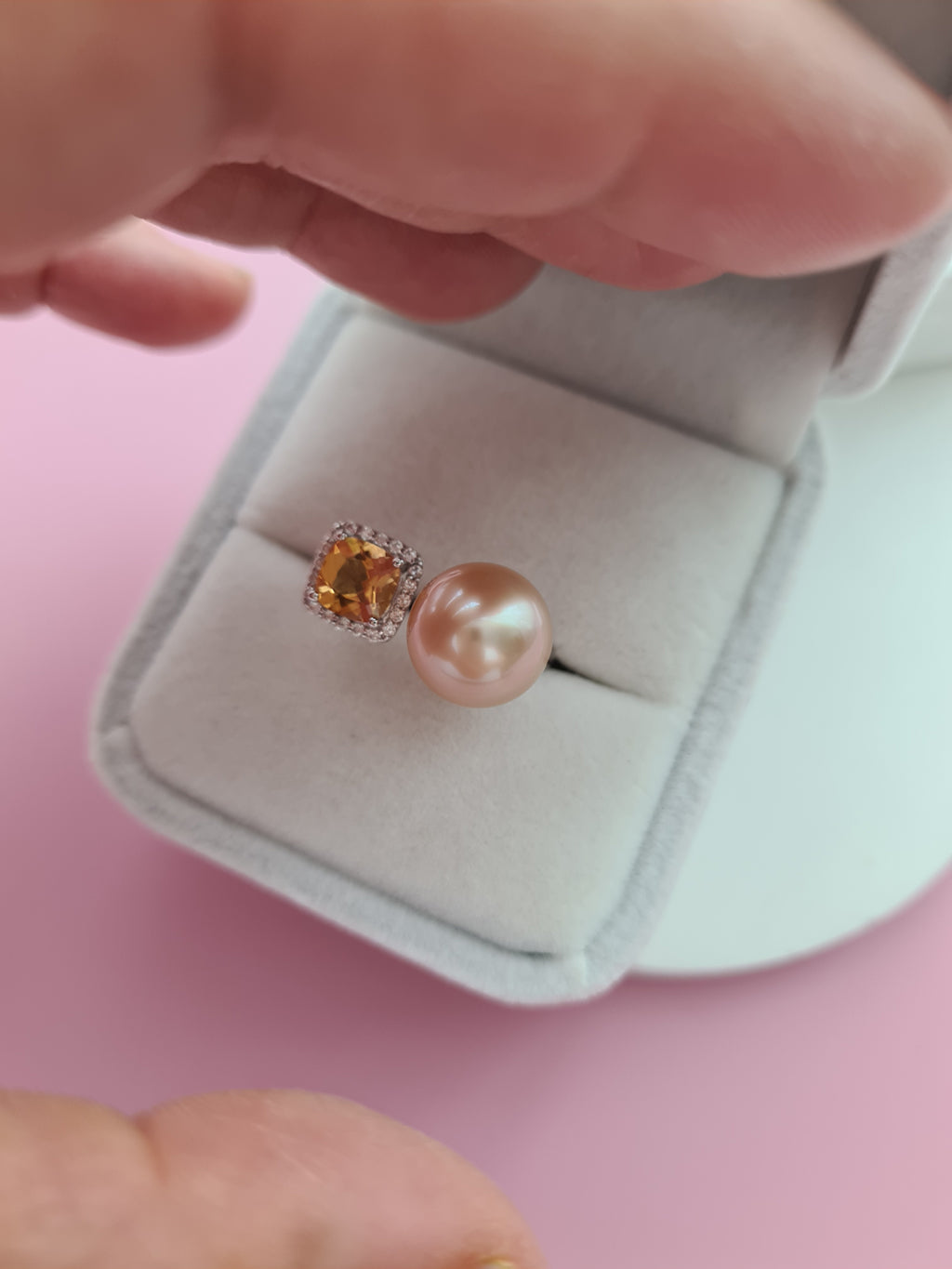 Gold South Sea Pearl Ring - Open Ring, Handmade Pearl Jewelry in Singapore