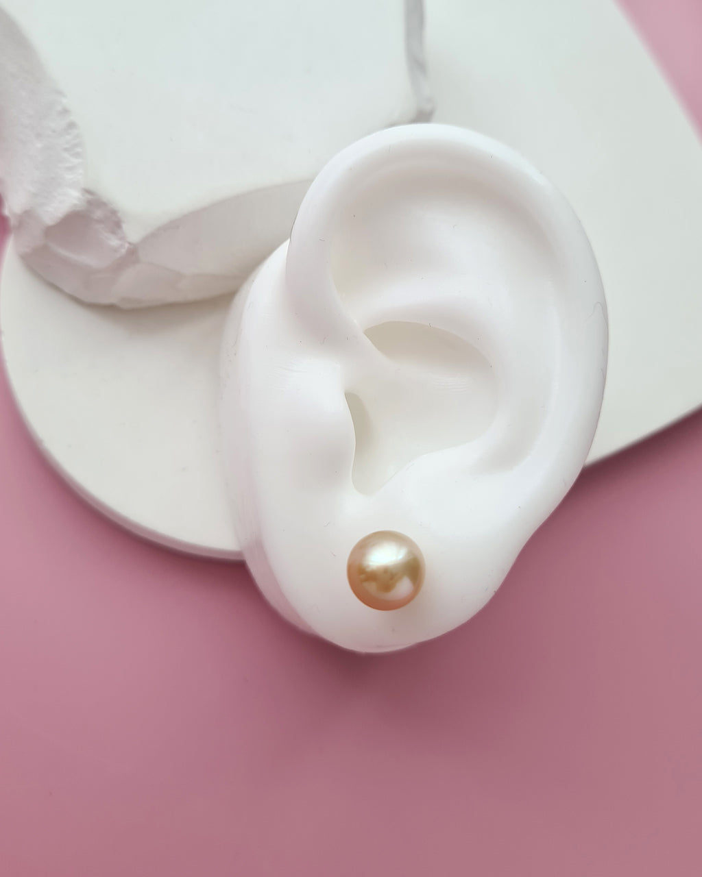 Golden South Sea Pearl 18K Gold Stud Earrings - 8mm to 9mm, Pearl Jewelry in Singapore