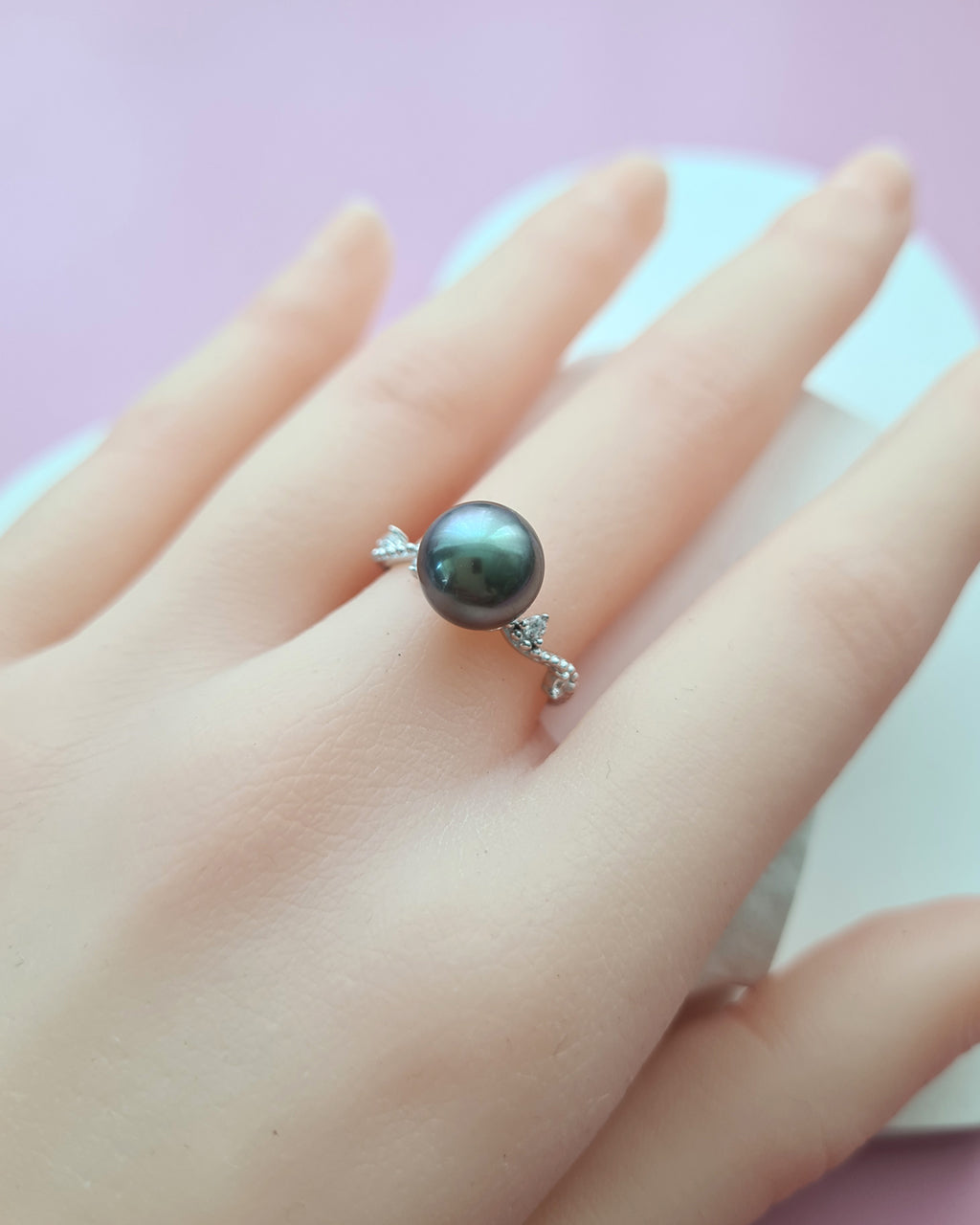 Tahitian Pearl Ring, modern Pearl Jewelry in Singapore