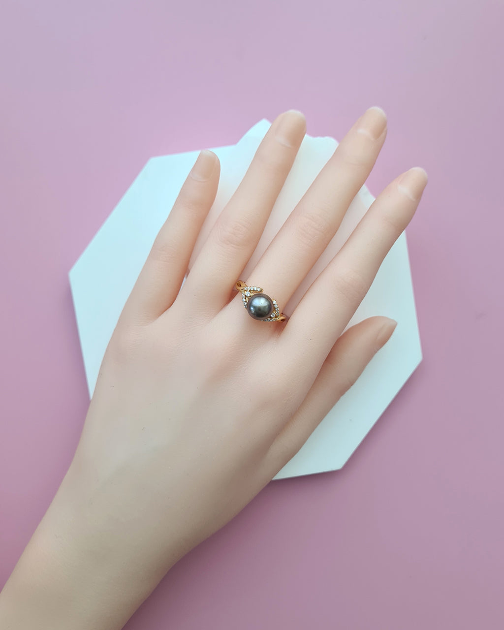 Grey Tahitian Pearl Ring