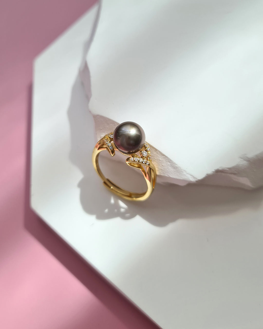 Grey Tahitian Pearl Ring