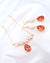 Enchanted Rose: Peach Pink Crystal and Pearl Earrings & Necklace Set