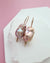 Metallic Purple Peach Baroque Pearl Earrings - Minimalist in Gold