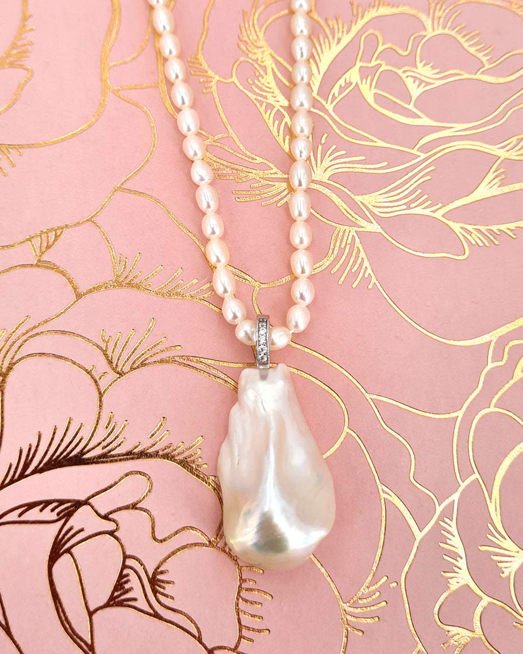 Large White Baroque Pearl Necklace - Detachable Clasp | Classy Versatile Pearl Jewelry | Singapore