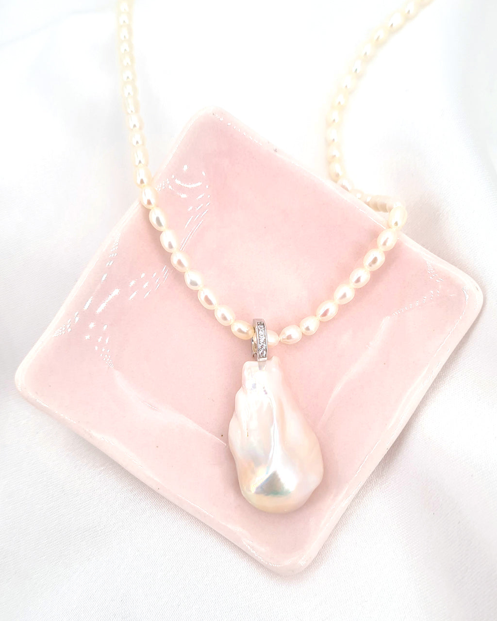 Large White Baroque Pearl Necklace - Detachable Clasp | Classy Versatile Pearl Jewelry | Singapore