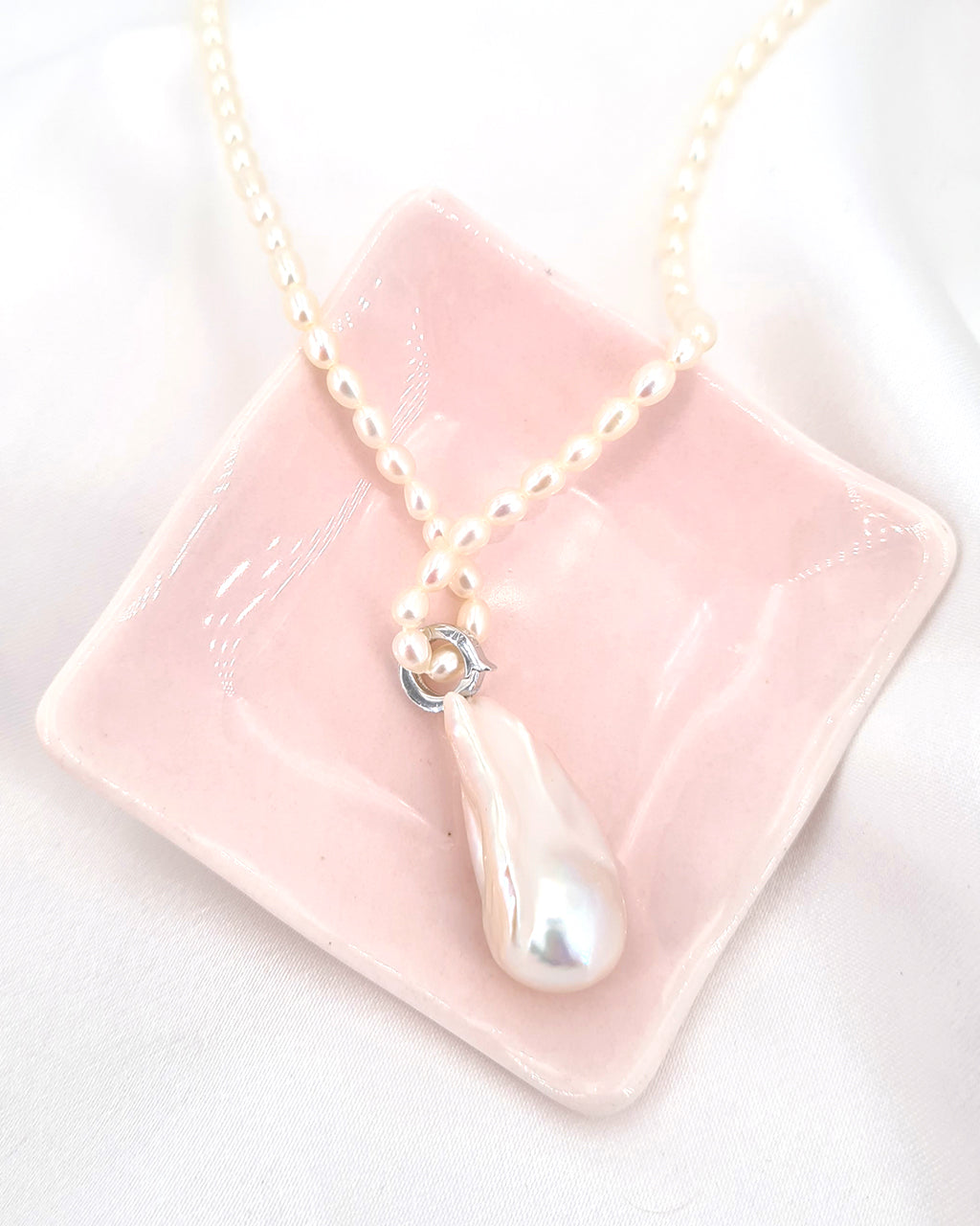 Large White Baroque Pearl Necklace - Detachable Clasp | Classy Versatile Pearl Jewelry | Singapore