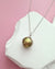 Metallic Green and Purple Wrinkled Pearl Pendant Necklace