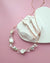 Metallic White Large Keshi Pearl Necklace - Minimalist in Rose Gold