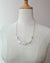 Metallic White Large Keshi Pearl Necklace - Minimalist in Rose Gold