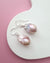 Light Pastel Baroque Pearl Silver Earrings - Simple Sterling Silver Pearl Jewelry in Singapore